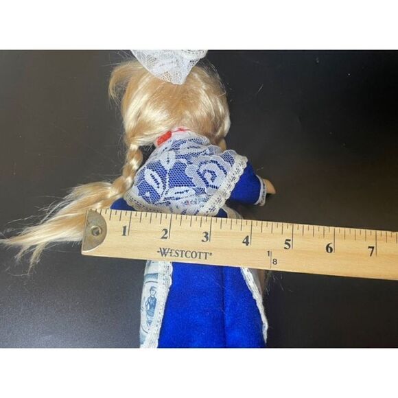 Dutch Holland Porcelain Collectible 11” Doll Blonde pigtail Traditional Dutch - Picture 6 of 6